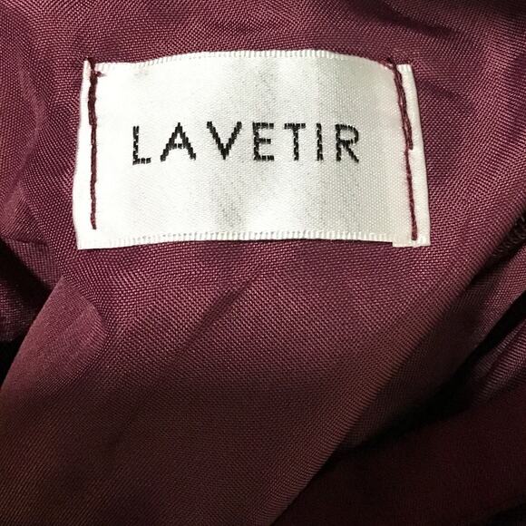 MOTHER OF THE BRIDE SZ 2 XS Burgundy Lace Up Off Shoulder Maxi Dress NEW B160 - Picture 7 of 10